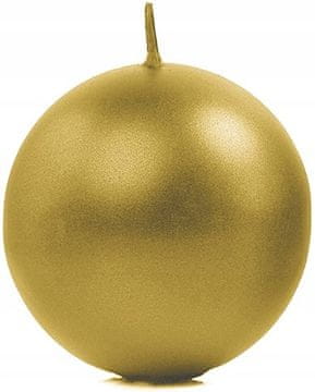 Sveča "Sphere" (FI 60) kovinska, zlata, 1 kos.