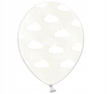 Baloni v obliki oblaka, kristalno prozorni, 30 cm, 1 kos.