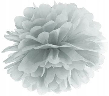 Papirnati pompom, srebrn, 35 cm, 1 kos.