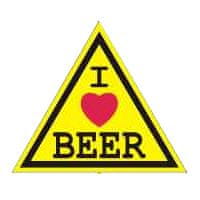 Nalepka za čelado "Obožujem pivo", 1 kos.
