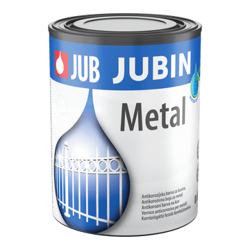 JUB JUBIN Metal bel 1001 0,65 L pokrivna barva za kovino