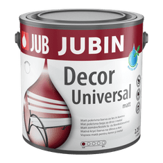 JUB JUBIN Decor universal bel 1001 mat 2,25L pokrivna barva za les in kovino
