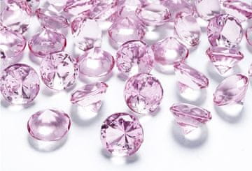Diamantni konfeti 20 mm, svetlo roza, 10 kosov.