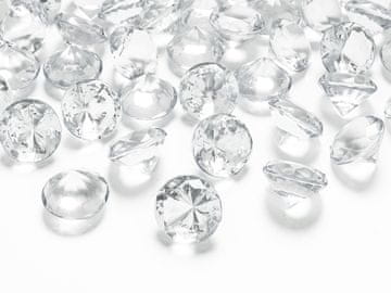 Diamantni konfeti 20 mm brezbarvni, 10 kosov.