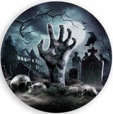 Fiestas Guirca Papirnati krožniki CEMETERY Dead Man Zombie Halloween Birthday 23cm 6 kosov.