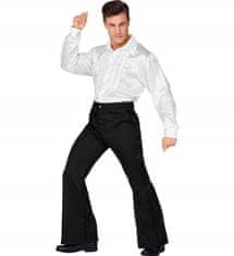 shumee Črne DISCO hlače Groovy Wide Legs 70s 80s Hippie Carnival S/M