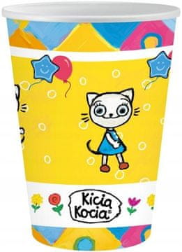 GoDan KICIA KOCIA Bajka Kitten Birthday Party Papirnati kozarčki 250ml 6 kos.
