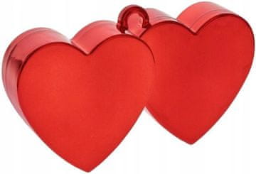 GoDan Dvojni rdeči balon v obliki srca, teža za Valentinovo, 130 g