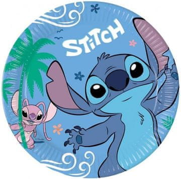 Procos Papirnati krožniki STITCH & ANGEL Lilo Fairy Tale Birthday Party 23 cm 8 kosov.