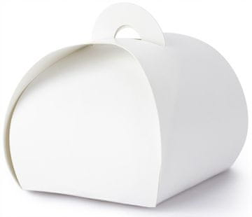 PartyDeco Škatle, bele, 6x6x5,5 cm, 10 kosov.