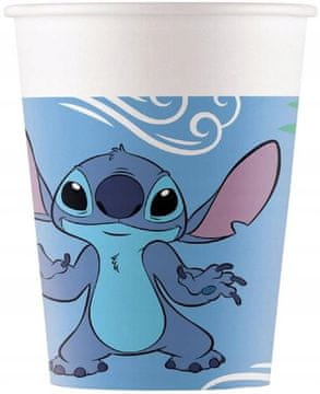 Procos Papirnati lončki za rojstni dan Lilo Bajka STITCH & ANGEL 200ml 8 kosov.