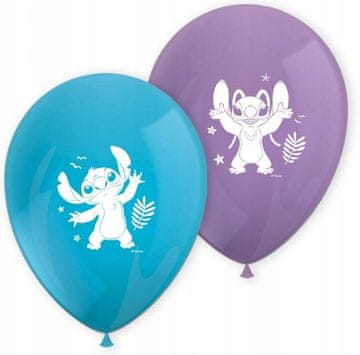 Procos Lateks baloni STITCH & ANGEL Lilo pravljica Disney rojstnodnevna zabava 8 kosov.