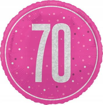 Unique Roza sijoč folijski balon za 70. rojstni dan, darilo za zabavo, dekoracija 45 cm