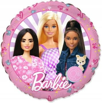 GoDan BARBIE folijski balon za punčke, dekoracija za rojstni dan, festival, 45 cm