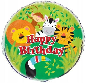 Unique Folija balon za rojstni dan JUNGLE živali safari živalski vrt rojstni dan 45 cm