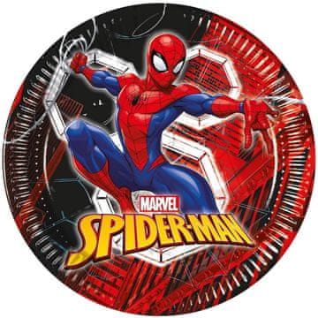 Procos Papirnati krožniki SPIDERMAN Marvel Spider-Man za rojstni dan 23 cm 8 kosov.