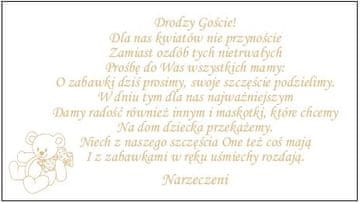 Vložki za vabila 25 kosov zlate barve