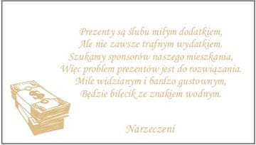 Vložki za vabila 25 kosov zlate barve