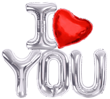 Folija balon I LOVE YOU Valentinovo 76 cm