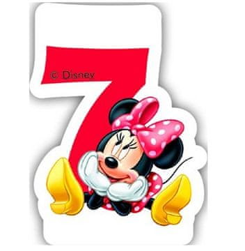 Procos Svečka številka 7 "Minnie Cafe 1 kos.