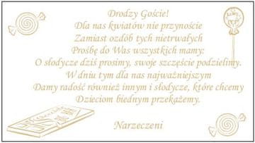 Vložki za vabila 25 kosov zlate barve