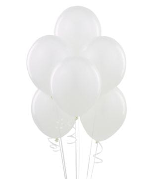 Pastelni baloni 30 cm, 10 kosov, beli