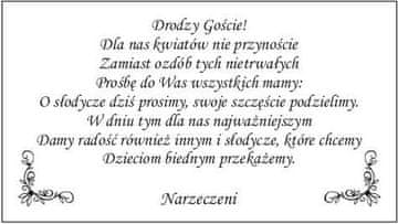 Vložki za poročna vabila 25 kosov WZ10
