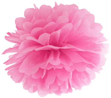 Roza pompom iz svilenega papirja 35 cm