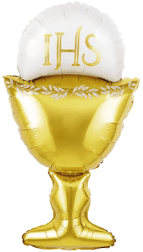 PartyPal Folija balon kelih hostija obhajilo IHS 45cm