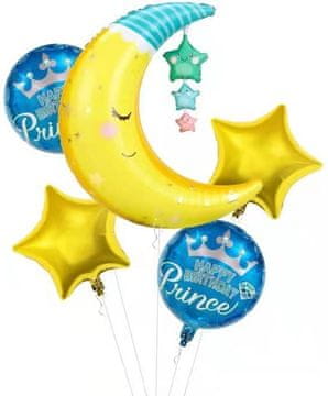 Komplet folijskih balonov Mali princ Luna
