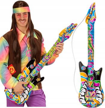 Widmann Napihljiva električna kitara, instrument hipi, groovy disko 70-ih, 80-ih, 105 cm