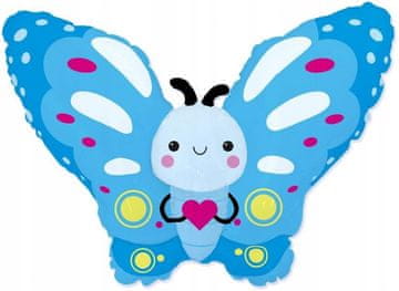 Flexmetal BUTTERFLY folija balon metulj moder travnik spomladanska dekoracija za rojstni dan