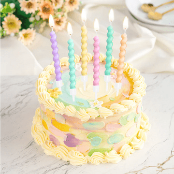 PartyPal Svečke za torto PASTELNE VRTEČKE 6 kosov.
