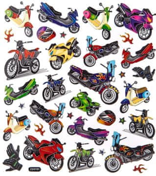 Dekorativne nalepke MOTOCIKLI Motorji Skuterji 34 kosov.