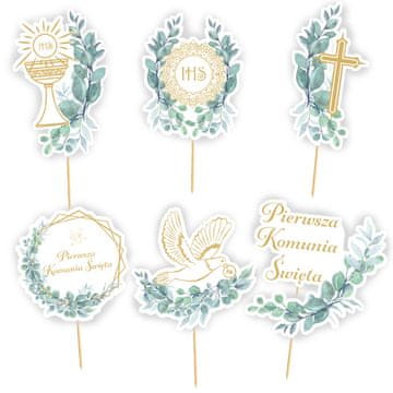 Toppers Pikers Communion Boho Mix HEKSAGON 6kos.