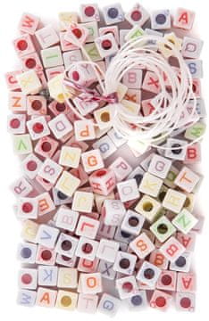 shumee Dekorativne perle ČRKE Abeceda barvite 40g