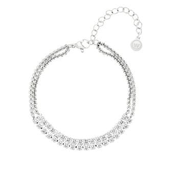 Oliver Weber Dvojna jeklena zapestnica s kubičnim cirkonom Cryston Lumiere 32443