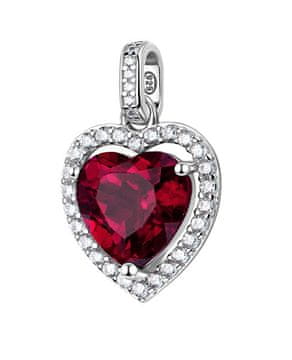 Brosway Srebrni obesek v obliki srca Fancy Passion Ruby FPR141