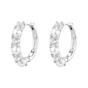 Brosway Srebrni prstani s cirkoni in umetnimi biseri Fancy Infinite White FIW176