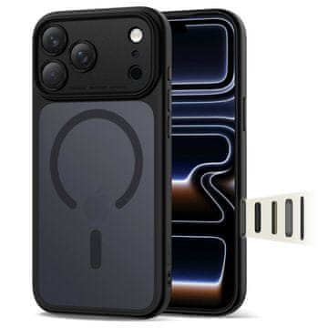 Tech-protect MagPeak MagSafe CC ovitek za iPhone 17 Pro Max, mat črn
