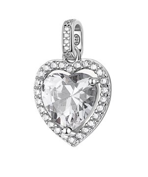 Brosway Srebrni obesek v obliki srca Fancy Infinite White FIW163