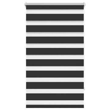 Vidaxl Črtasti Zebra Rolo / Senčilo velikost 90 x 150 cm Črna barva