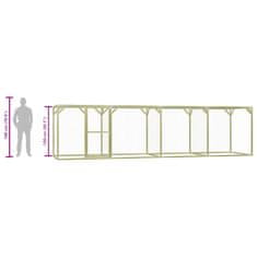 Vidaxl Kokošnjak 1,5x6x1,5 m impregnirana borovina