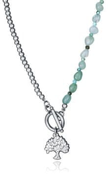 Viceroy Moderna jeklena ogrlica z apatitom in turkizom Kiss 14199C01000
