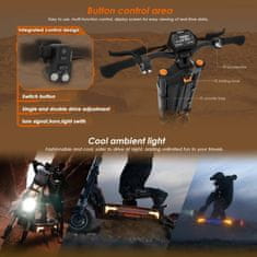 KuKirin Električni skuter G4 Max - 35,2 Ah 1600 W x2 dvojni motor - 86 km/h - doseg 95 km - 12" terenske pnevmatike - odstranljiva baterija