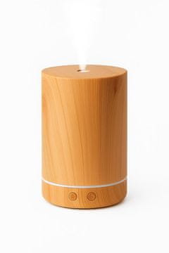 BestDeals Difuzor in vlažilnik zraka, leseni stolp z RGB 7 barvno led lučjo 100ml