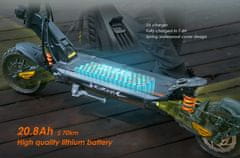 KuKirin Električni skuter G2 Master - 20,8 Ah 1000 W x2 dvojni motor - 60 km/h - doseg 70 km - 10" terenske pnevmatike