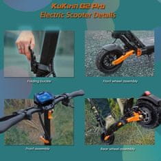 KuKirin Električni skuter za odrasle, motor 500 W, 48 V, baterija 15,6 Ah, 25 km/h