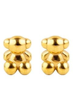 Emily Westwood Ljubki pozlačeni uhani Medvedek Celeste EWE250172G