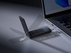 Cudy WU6500 USB brezžični adapter, BE6500, Tri-Band Wi-Fi7, USB 3.0